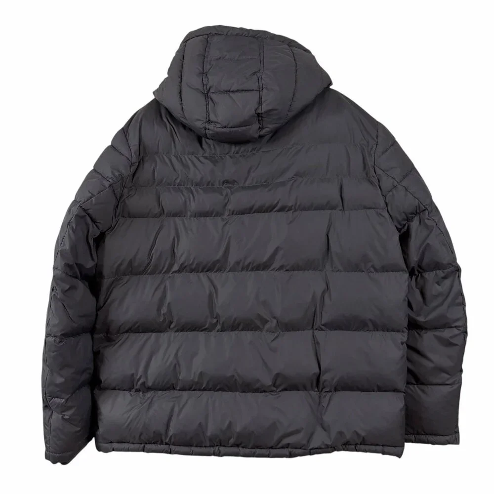 Tommy Hilfiger Puffer Jacket XXL Gray Hooded Quilted Nylon Zip Coat Men’s Winter